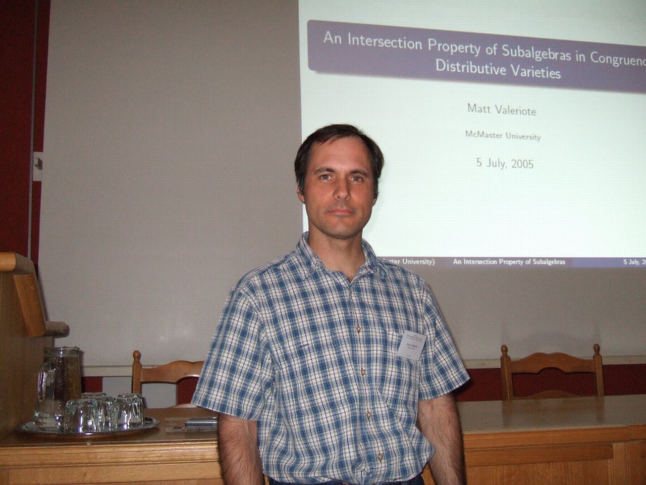 Picture taken at algebra conference in Szeged, July 2005